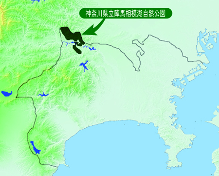 神奈川県立陣馬相模湖自然公園地図