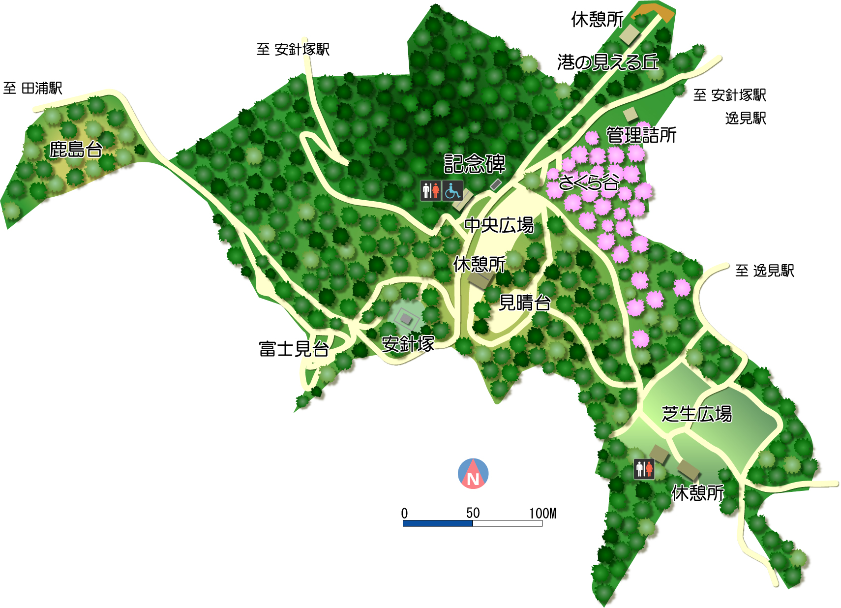 塚山公園マップ
